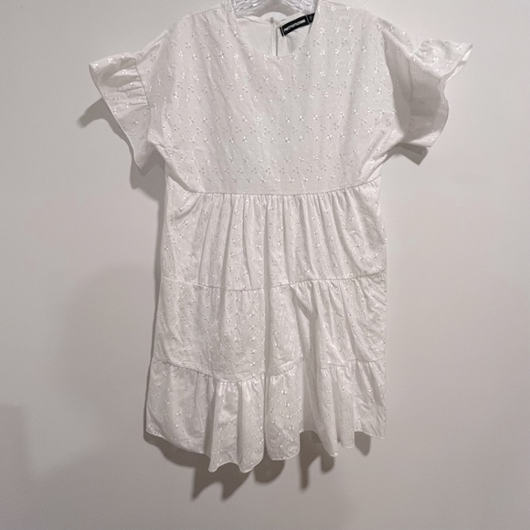 PRETTY LITTLE THING White Broderie Anglaise Smock Dress - Picture 4 of 12